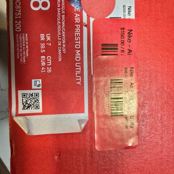 Nike Air Presto Utility Mid Baroque Brown Sesame Size 8 MENS NEW SHOE HIKING - Picture 6 of 6